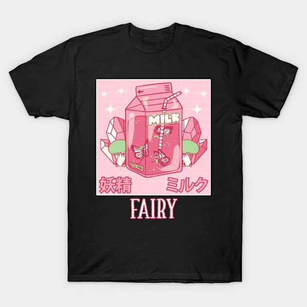 Fairycore Aesthetic Fairy Japanese Milk Carton T-Shirt by Alex21